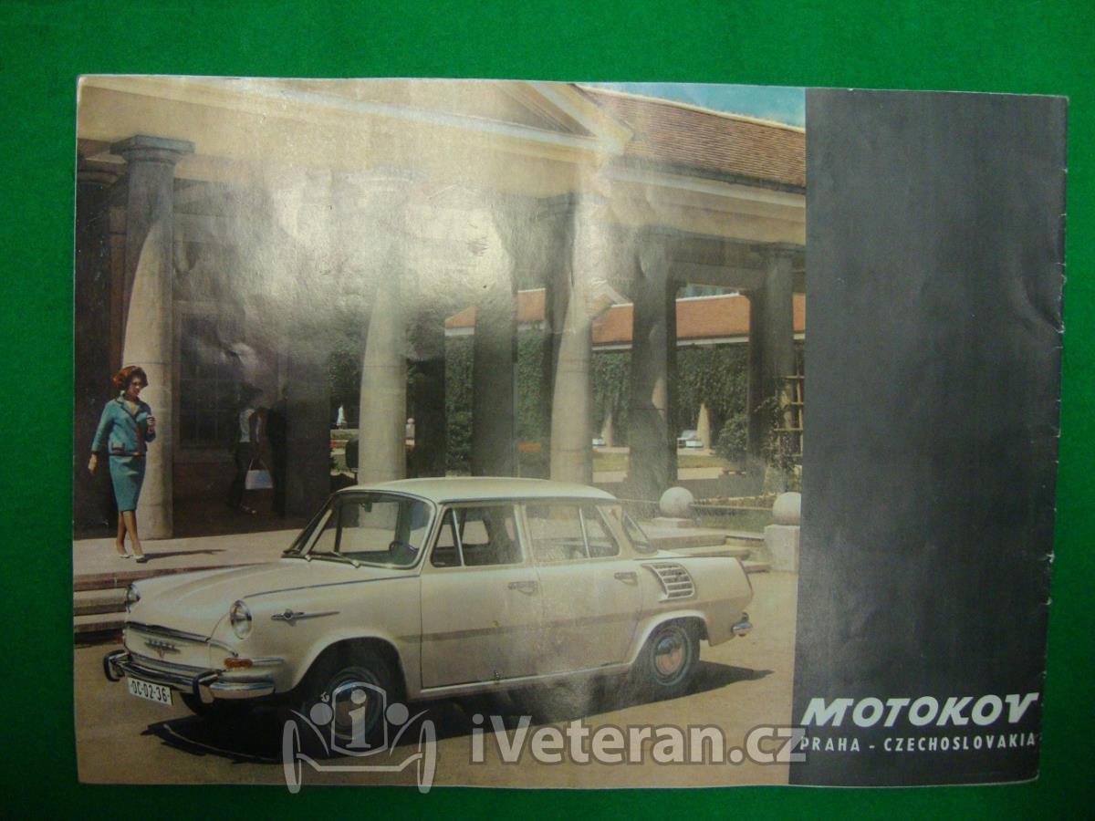 Prodám Škoda 1000 MB Motokov originální prospekt v angličtině pěkný i