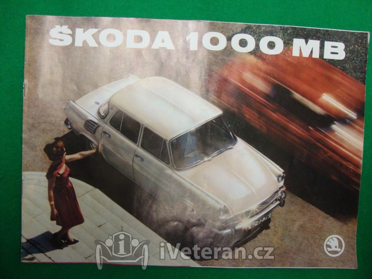 Prodám Škoda 1000 MB Motokov originální prospekt v angličtině pěkný i